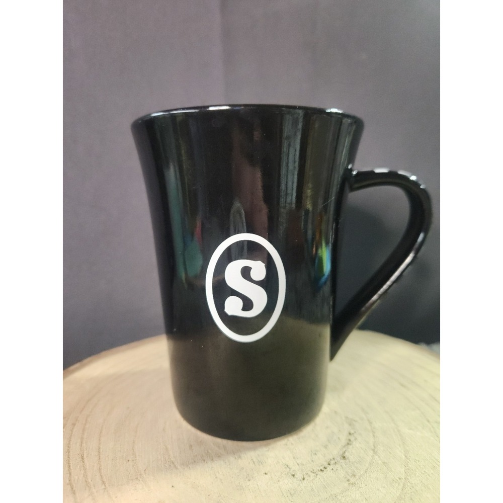 See's Candies Since 1921 Coffee Mug‎ Black with Checkered Handle "Sees The Day"